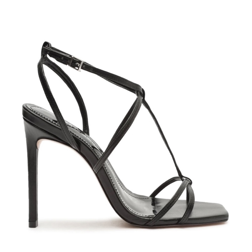 New black high heels shoes